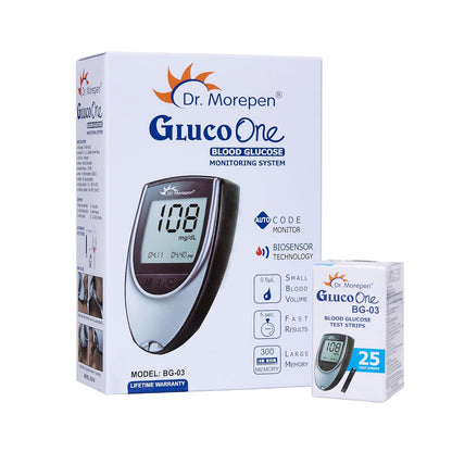 DR. MOREPEN GlucoOne Blood Glucose Monitor Model BG 03