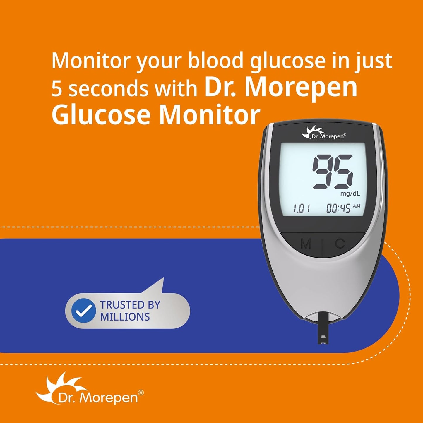 DR. MOREPEN GlucoOne Blood Glucose Monitor Model BG 03